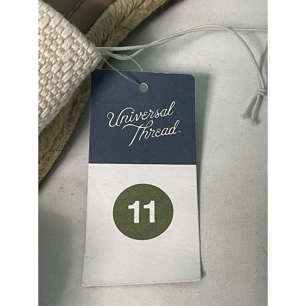 Universal thread Women's Sandals Wide Width Square Espadrille Slide Size 11 S-34